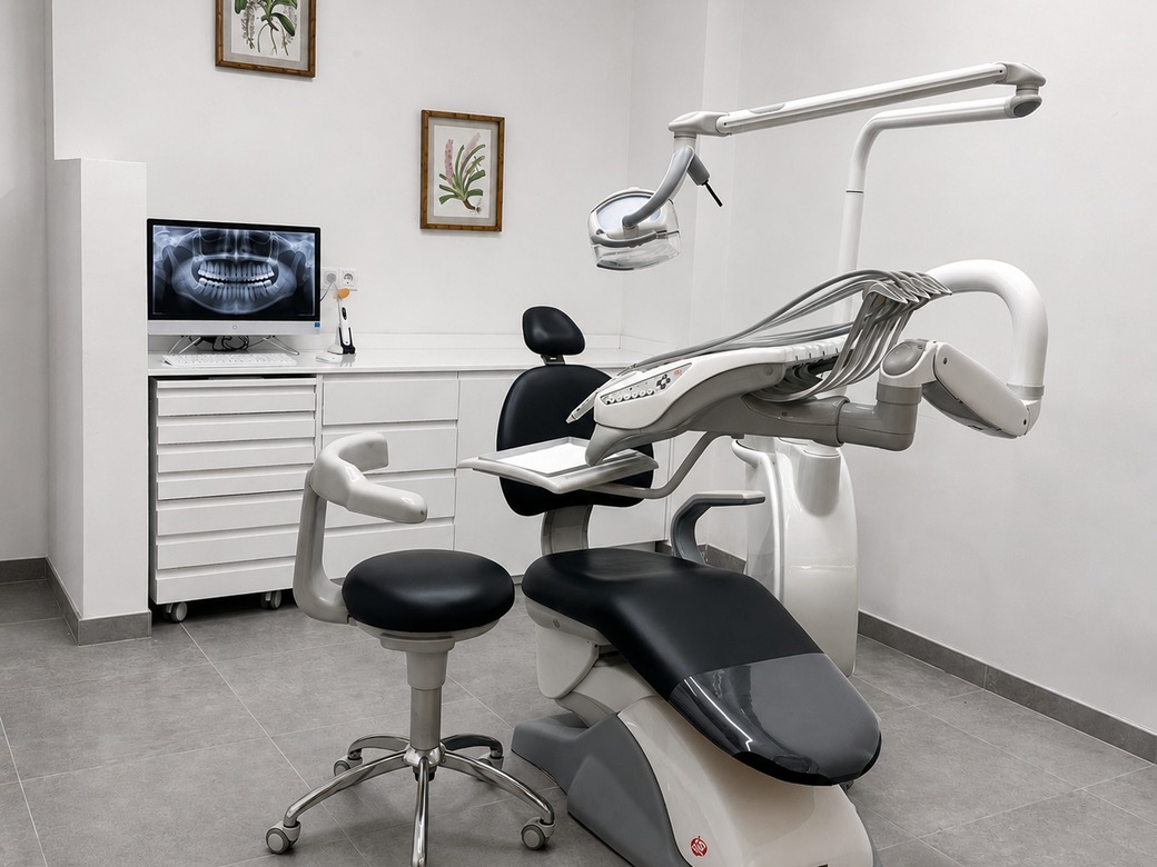 Sala de tratamiento dental en Clínica Lubens, Ruzafa, Valencia